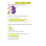 أوراق عمل Chemistry in Biology بالإنجليزي الأحياء الصف التاسع متقدم