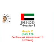 امتحان استماع Continuous Assessment 1 Listening اللغة الإنجليزية الصف الثاني - بوربوينت