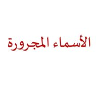 درس الأسماء المجرورة اللغة العربية الصف الثاني عشر - بوربوينت