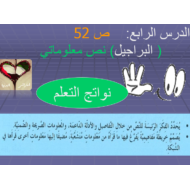 اللغة العربية بوربوينت (البراجيل) للصف السابع مع الإجابات