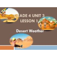 حل درس Desert Weather اللغة الإنجليزية الصف الرابع - بوربوينت
