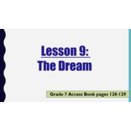 حل درس The Dream اللغة الإنجليزية الصف السابع Access - بوربوينت