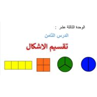 حل درس تقسيم الأشكال الرياضيات المتكاملة الصف الثالث - بوربوينت