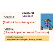 درس Human impact on water Resources العلوم المتكاملة الصف الخامس - بوربوينت
