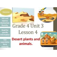 حل درس Desert plants and animals اللغة الإنجليزية الصف الرابع - بوربوينت