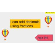 حل درس add decimals using fractions الرياضيات المتكاملة الصف الرابع - بوربوينت