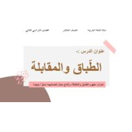 حل درس الطباق والمقابلة اللغة العربية الصف العاشر - بوربوينت