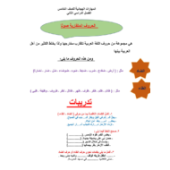 اللغة العربية المهارات الهجائية (الحروف المتقاربة صوتا) للصف الخامس