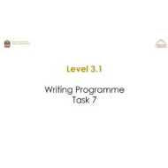 Writing Programme Task 7 اللغة الإنجليزية الصف الخامس - بوربوينت