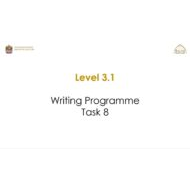 Writing Programme Task 8 اللغة الإنجليزية الصف الخامس - بوربوينت