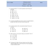 حل أوراق عمل Revision Unit Seven الرياضيات المتكاملة الصف الخامس Reveal
