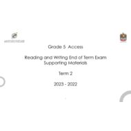 Reading and Writing Supporting Materials اللغة الإنجليزية الصف الخامس Access الفصل الدراسي الثاني 2022-2023