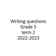 تدريبات Writing questions اللغة الإنجليزية الصف الخامس