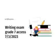 مذكرة Writing exam اللغة الإنجليزية الصف السابع Access