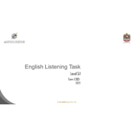 Listening Task اللغة الإنجليزية الصف التاسع - بوربوينت
