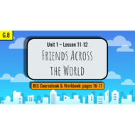 بوربوينت Friends Across the World للصف الثامن مادة اللغة الانجليزية