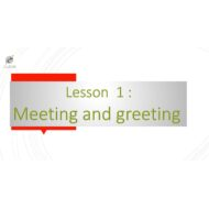 حل درس Meeting and greeting اللغة الإنجليزية الصف الثامن - بوربوينت