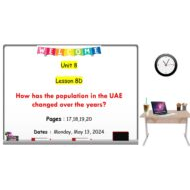 حل درس How has the population in the UAE changed over the years اللغة الإنجليزية الصف الثامن متقدم - بوربوينت