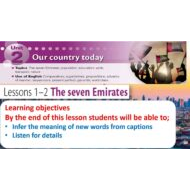 حل درس The Seven Emirates اللغة الإنجليزية الصف الحادي عشر - بوربوينت