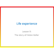 بوربوينت The story of Helen Keller للصف السادس مادة اللغة الانجليزية
