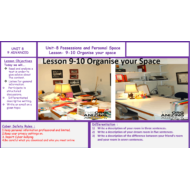 درس Organise your Space الصف التاسع مادة اللغة الإنجليزية - بوربوينت