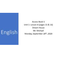 حل درس Dream House اللغة الإنجليزية الصف الخامس Access - بوربوينت