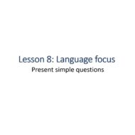 حل درس Language focus Present simple اللغة الإنجليزية الصف السادس Access - بوربوينت