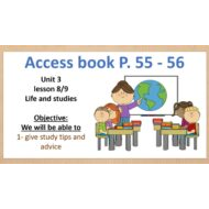 حل درس Life and studies اللغة الإنجليزية الصف السادس Access - بوربوينت