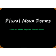 درس Plural noun forms الصف الثالث مادة اللغة الإنجليزية - بوربوينت