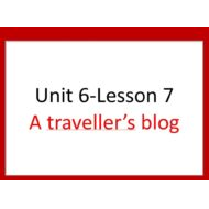 حل درس A traveller’s blog اللغة الإنجليزية الصف السادس - بوربوينت