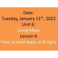 حل درس How to read maps and signs اللغة الإنجليزية الصف السابع - بوربوينت
