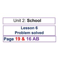 حل درس Problem solved اللغة الإنجليزية الصف السادس - بوربوينت
