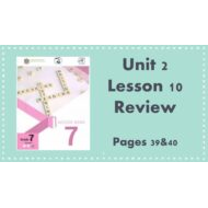 حل درس Lesson 10 Review اللغة الإنجليزية الصف السابع - بوربوينت