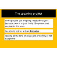 speaking project اللغة الإنجليزية الصف السابع - بوربوينت