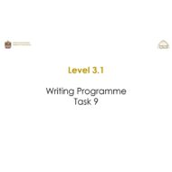 Writing Programme Task 9 اللغة الإنجليزية الصف الخامس - بوربوينت