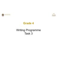 Writing Programme Task 3 اللغة الإنجليزية الصف الرابع
