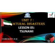حل درس tsunami الصف التاسع مادة اللغة الإنجليزية - بوربوينت