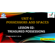 حل درس TREASURED possessions الصف التاسع مادة اللغة الإنجليزية - بوربوينت