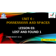 حل درس LOST AND FOUND 1 الصف التاسع مادة اللغة الإنجليزية - بوربوينت