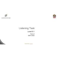 امتحان Listening Task اللغة الإنجليزية الصف الثاني عشر - بوربوينت