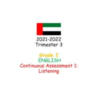 امتحان Continuous Assessment 1 Listening اللغة الإنجليزية الصف الثاني - بوربوينت