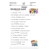 أوراق عمل تدريبات اللغة الإنجليزية الصف الثالث