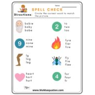 أوراق عمل Spell Check الصف الأول مادة اللغة الإنجليزية
