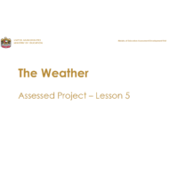 اللغة الإنجليزية أوراق عمل (The weather Lesson 5) للصف الأول
