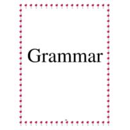 اللغة الإنجليزية أوراق عمل (Grammar) للصف الرابع