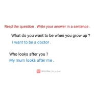 اللغة الإنجليزية أوراق عمل Writing للصف الرابع مع الإجابات