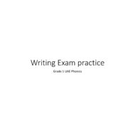Writing exam Practice اللغة الإنجليزية الصف الأول