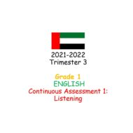 امتحان Continuous Assessment 1 Listening اللغة الإنجليزية الصف الأول - بوربوينت