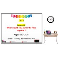 حل درس What would you put in the time capsule اللغة الإنجليزية الصف الثامن - بوربوينت