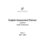 صيغة الامتحان النهائي Assessment Planner 8.2 اللغة الإنجليزية الصف الثاني عشر متقدم الفصل الدراسي الأول 2023-2024